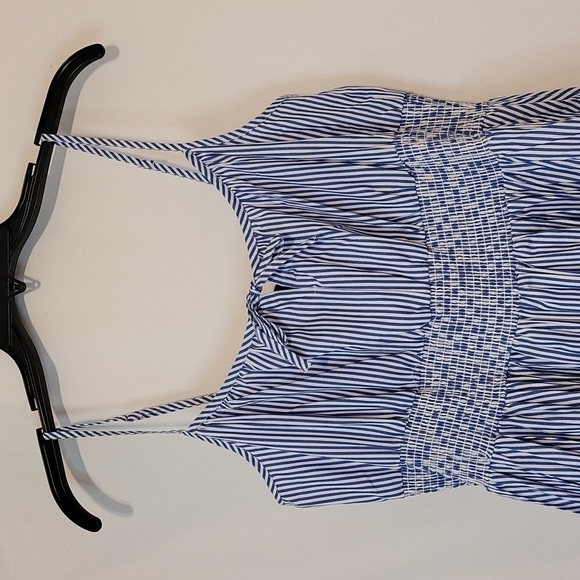 J Crew Smoked waist Pleated Dress in Stripe - Picture 7 of 16